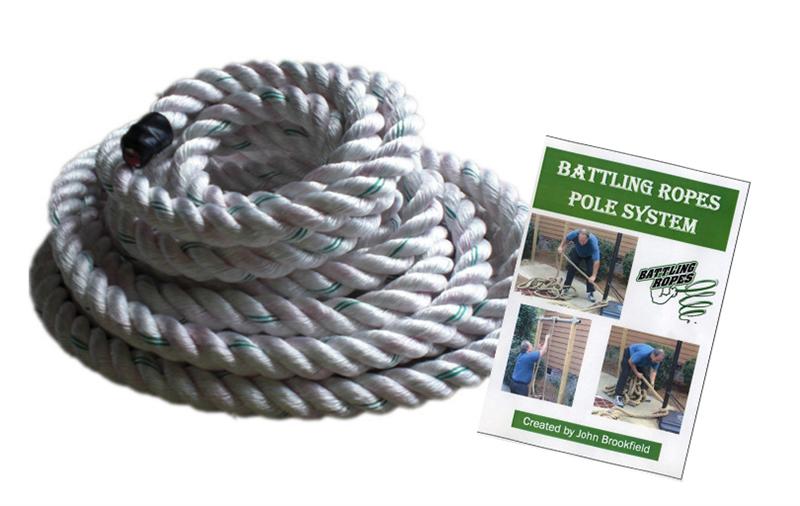 Battling Ropes Polyester Rope & Training DVD Combo