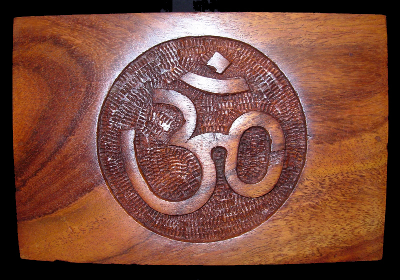 Hand Made Om Symbol wooden Box